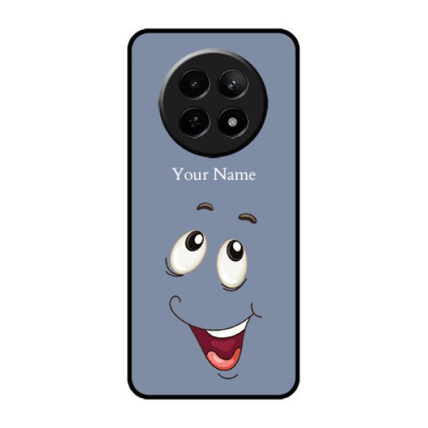 Realme 12X 5G Custom Glass Phone Case - Laughing Cartoon Face Design