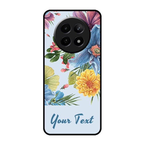 Realme 12X 5G Custom Glass Phone Case - Stunning Watercolored Flowers Painting Design Realme 12X 5G Custom Glass Phone Case - Stunning Watercolored Flowers Painting Design