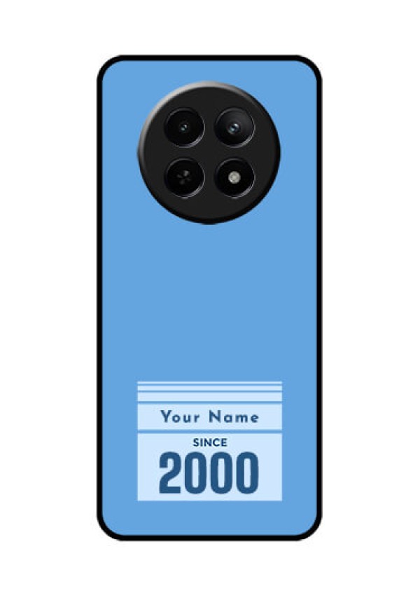 Realme 12X 5G Custom Glass Phone Case - Custom Year Of Birth Design
