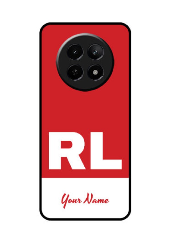 Realme 12X 5G Custom Glass Phone Case - Dual Tone Custom Text Design
