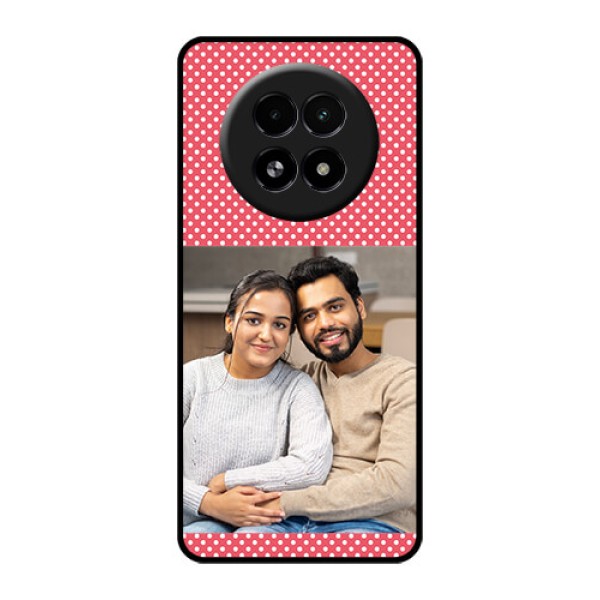 Realme 13 5G Custom Glass Phone Case - White Dotted Design