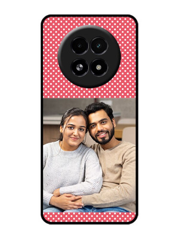 Custom Realme 13 5G Custom Glass Phone Case - White Dotted Design