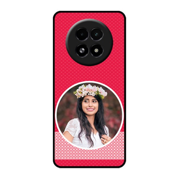 Realme 13 5G Custom Glass Phone Case - Pink Color Pattern Design