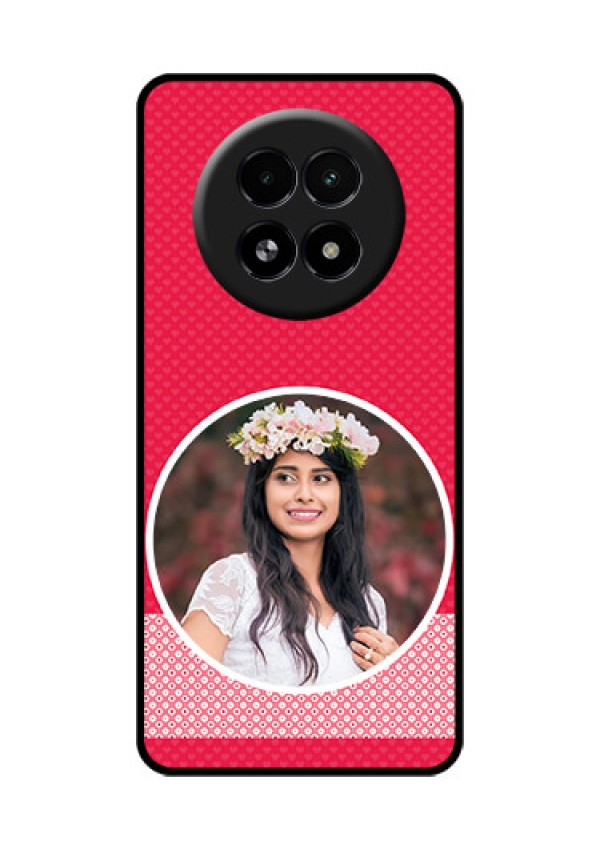 Realme 13 5G Custom Glass Phone Case - Pink Color Pattern Design