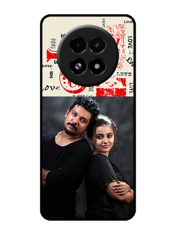 Custom Realme 13 5G Custom Glass Phone Case - Trendy Love Design Case