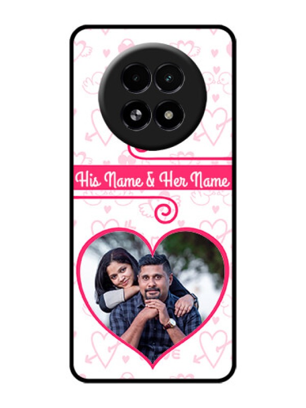 Custom Realme 13 5G Custom Glass Phone Case - Heart Shape Love Design