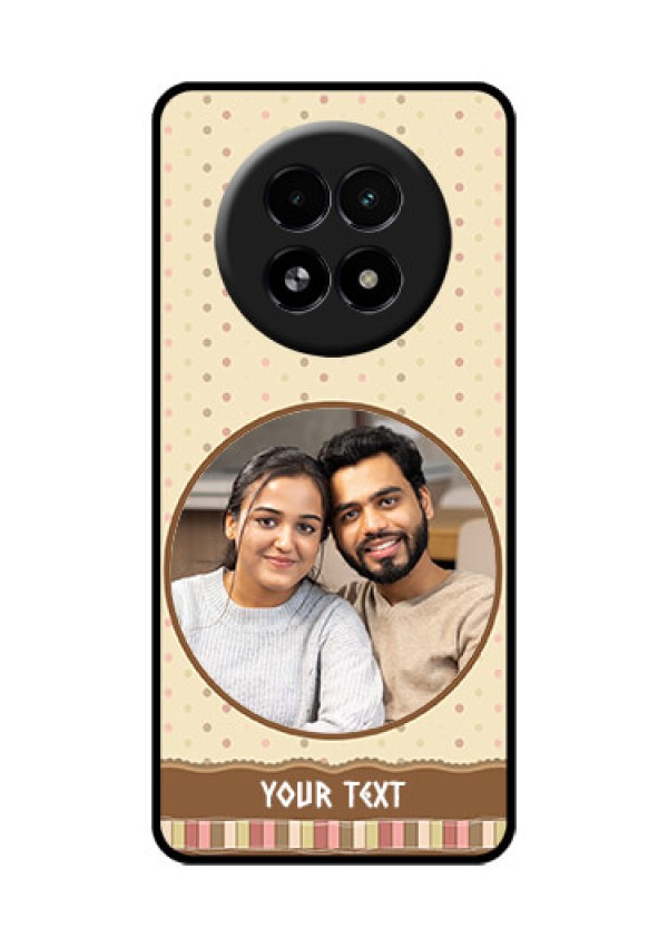 Realme 13 5G Custom Glass Phone Case - Brown Dotted Mobile Case Design