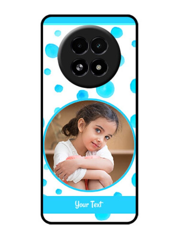 Custom Realme 13 5G Custom Glass Phone Case - Blue Bubbles Pattern Design