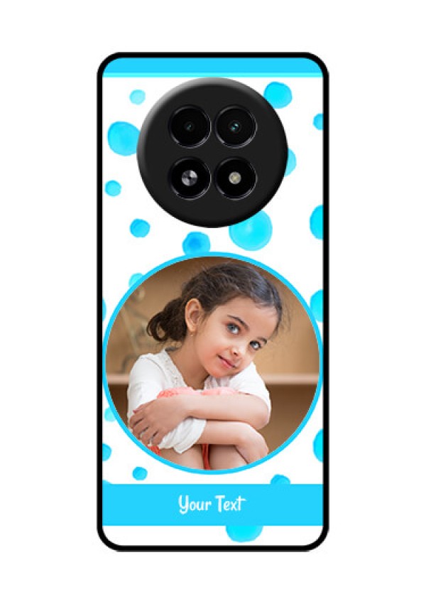 Realme 13 5G Custom Glass Phone Case - Blue Bubbles Pattern Design