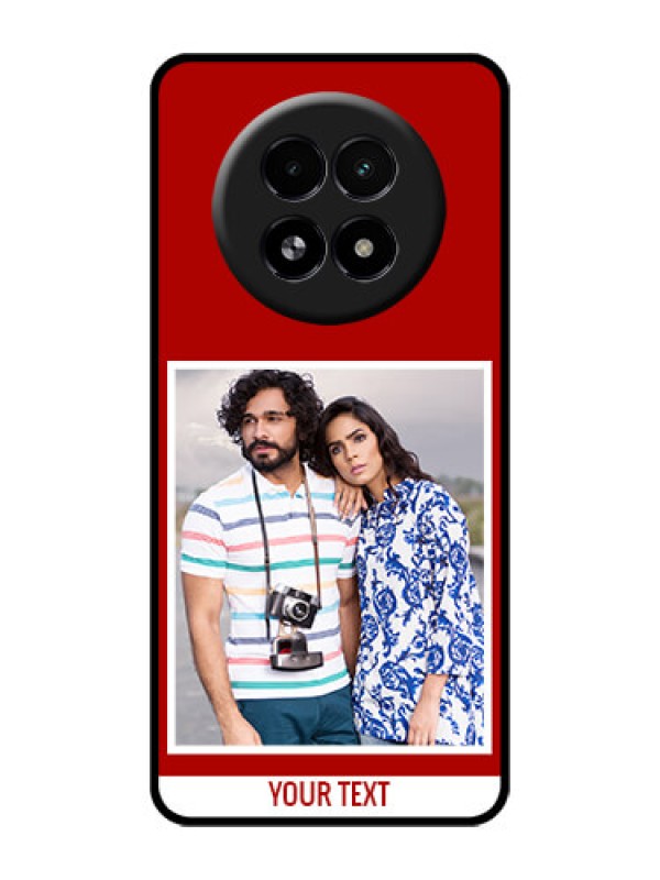 Custom Realme 13 5G Custom Glass Phone Case - Red Color Design