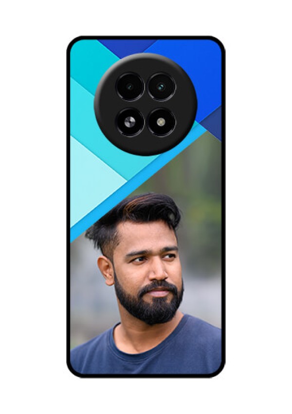 Realme 13 5G Custom Glass Phone Case - Blue Pattern Design