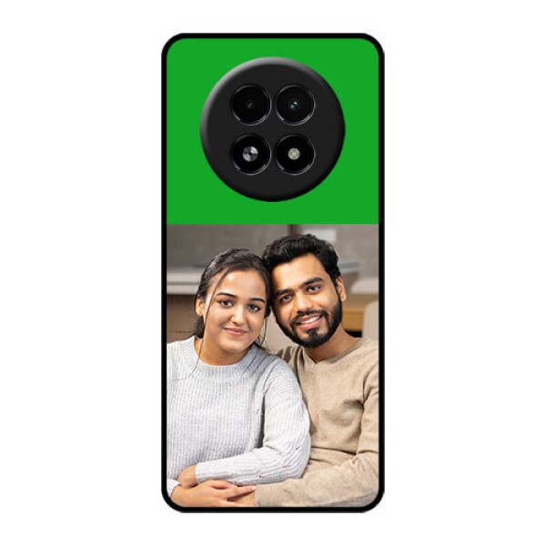 Realme 13 5G Custom Glass Phone Case - Green Pattern Design