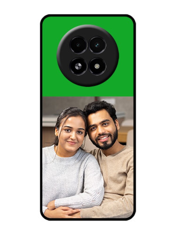 Custom Realme 13 5G Custom Glass Phone Case - Green Pattern Design