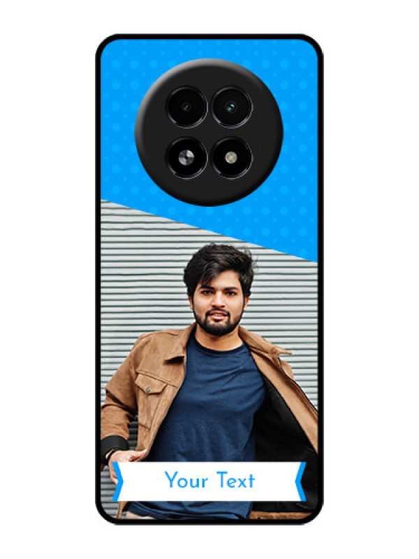 Custom Realme 13 5G Custom Glass Phone Case - Simple Blue Color Design