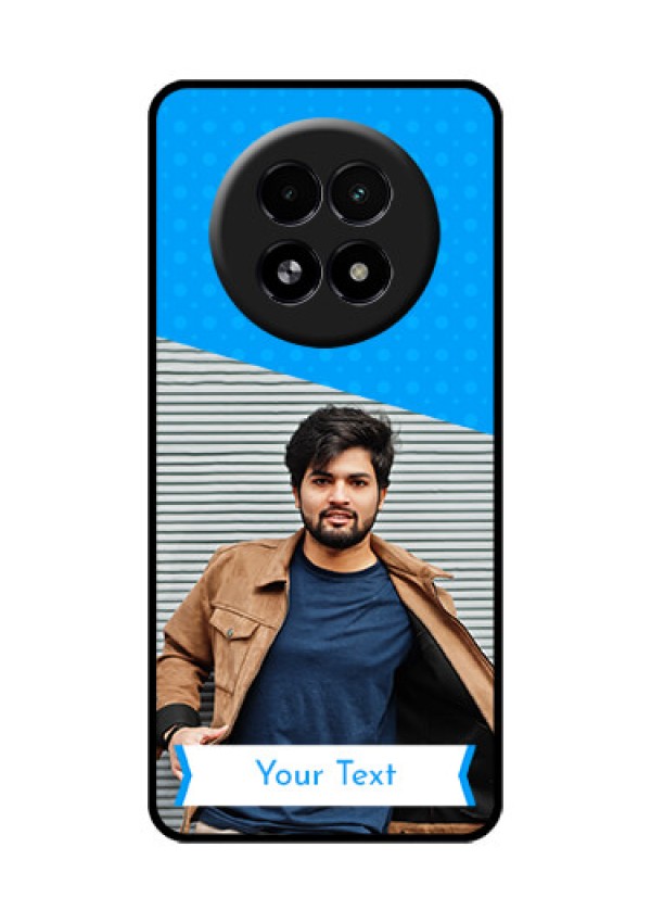 Realme 13 5G Custom Glass Phone Case - Simple Blue Color Design