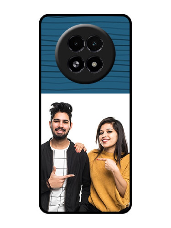 Custom Realme 13 5G Custom Glass Phone Case - Blue Pattern Cover Design