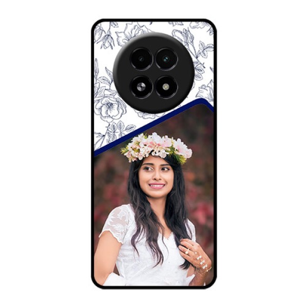 Realme 13 5G Custom Glass Phone Case - Classy Floral Design