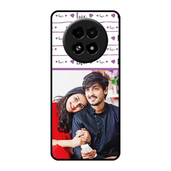 Realme 13 5G Custom Glass Phone Case - Couples Heart Design