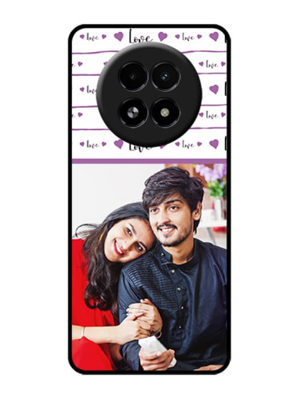 Custom Realme 13 5G Custom Glass Phone Case - Couples Heart Design