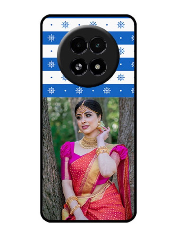 Custom Realme 13 5G Custom Glass Phone Case - Snow Pattern Design