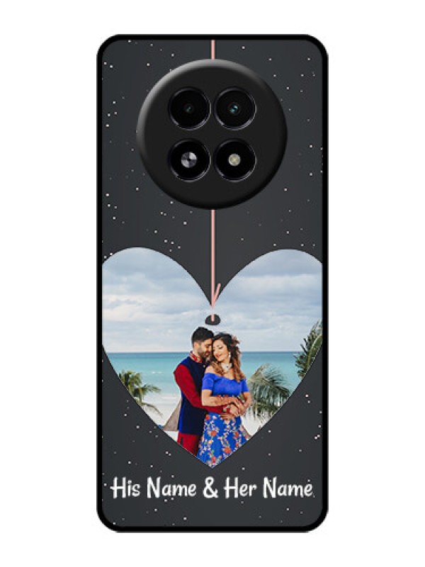 Custom Realme 13 5G Custom Glass Phone Case - Hanging Heart Design