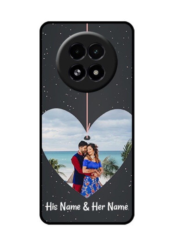 Realme 13 5G Custom Glass Phone Case - Hanging Heart Design
