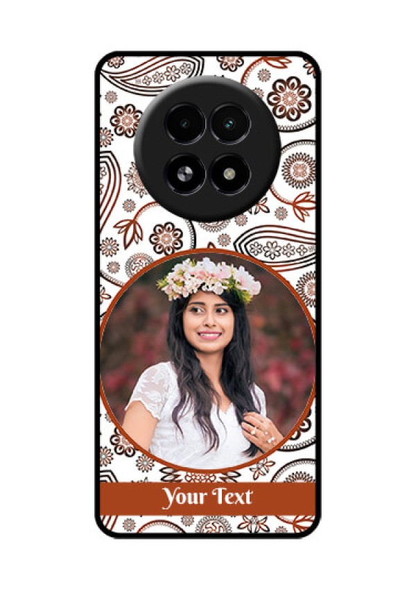 Realme 13 5G Custom Glass Phone Case - Abstract Flower Design