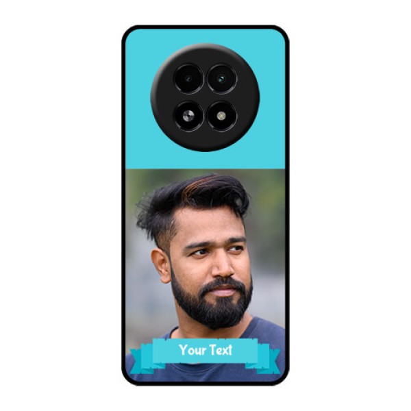 Realme 13 5G Custom Glass Phone Case - Blue Color Design Realme 13 5G Custom Glass Phone Case - Blue Color Design