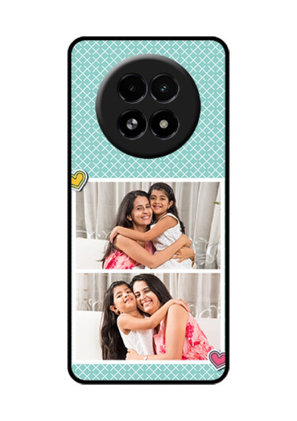 Realme 13 5G Custom Glass Phone Case - 2 Image Holder With Pattern Design