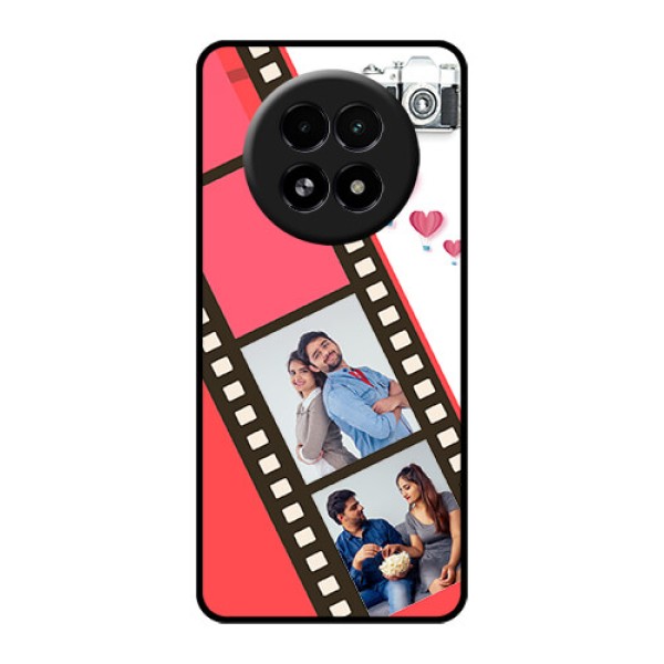 Realme 13 5G Custom Glass Phone Case - 3 Image Holder With Film Reel Realme 13 5G Custom Glass Phone Case - 3 Image Holder With Film Reel