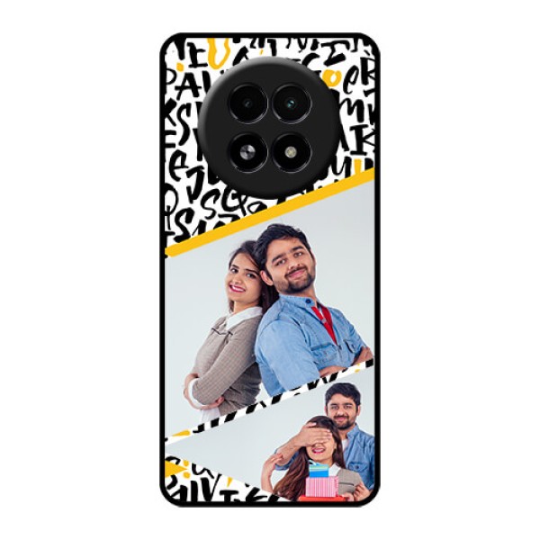 Realme 13 5G Custom Glass Phone Case - Letters Pattern Design
