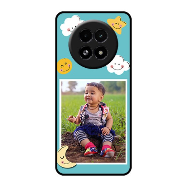 Realme 13 5G Custom Glass Phone Case - Smiley Kids Stars Design