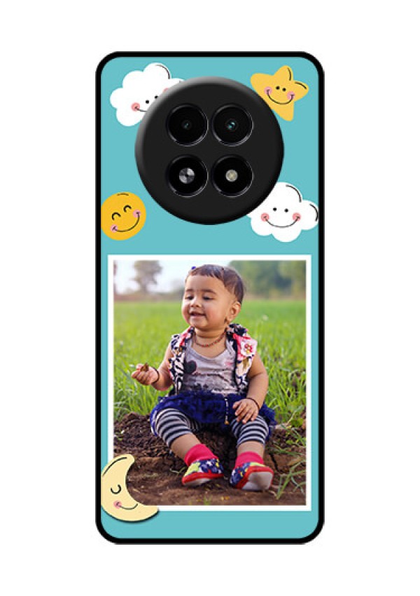 Realme 13 5G Custom Glass Phone Case - Smiley Kids Stars Design