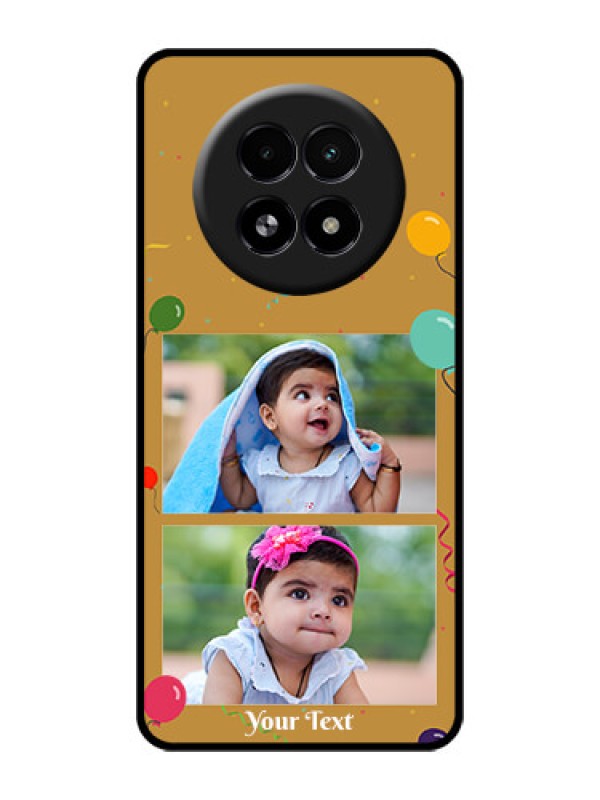 Custom Realme 13 5G Custom Glass Phone Case - Image Holder With Birthday Celebrations Design