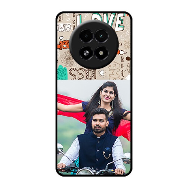 Realme 13 5G Custom Glass Phone Case - Love Doodle Pattern