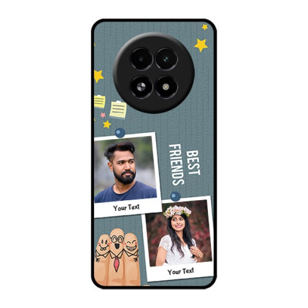 Realme 13 5G Custom Glass Phone Case - Sticky Frames And Friendship Design Realme 13 5G Custom Glass Phone Case - Sticky Frames And Friendship Design
