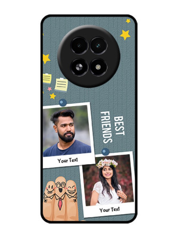 Custom Realme 13 5G Custom Glass Phone Case - Sticky Frames And Friendship Design