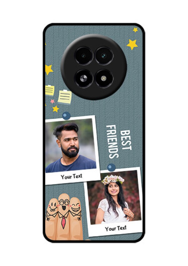 Realme 13 5G Custom Glass Phone Case - Sticky Frames And Friendship Design