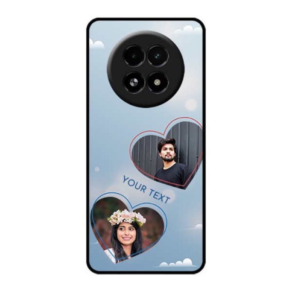 Realme 13 5G Custom Glass Phone Case - Blue Color Couple Design Realme 13 5G Custom Glass Phone Case - Blue Color Couple Design