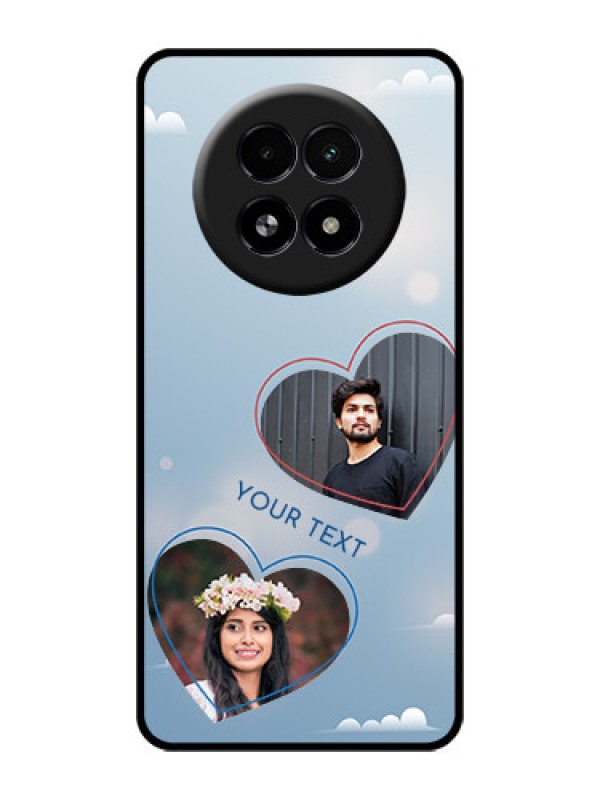 Custom Realme 13 5G Custom Glass Phone Case - Blue Color Couple Design