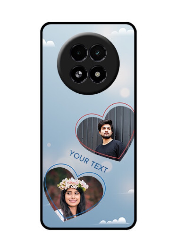 Realme 13 5G Custom Glass Phone Case - Blue Color Couple Design