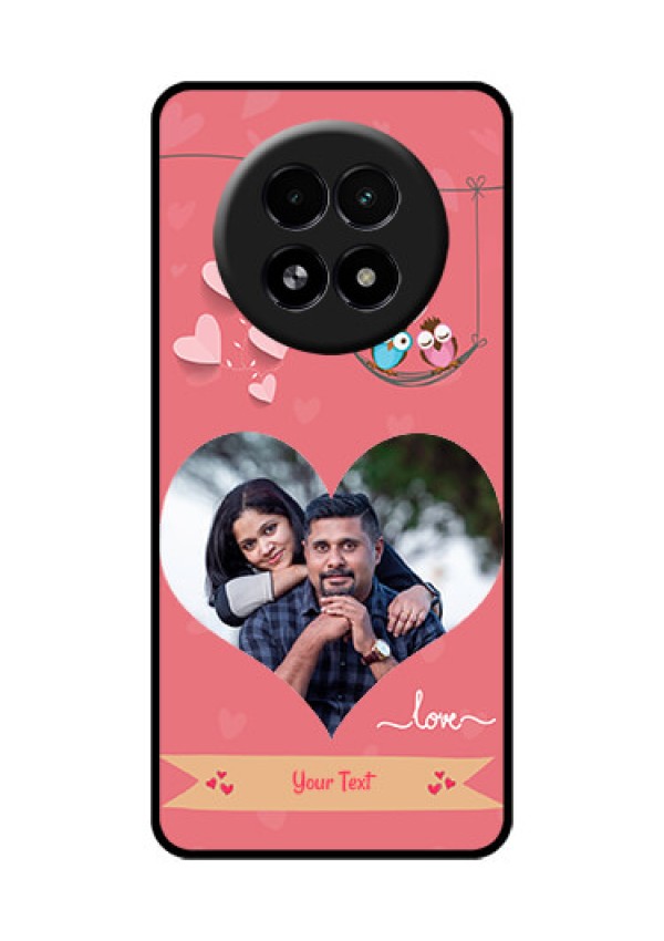 Realme 13 5G Custom Glass Phone Case - Peach Color Love Design
