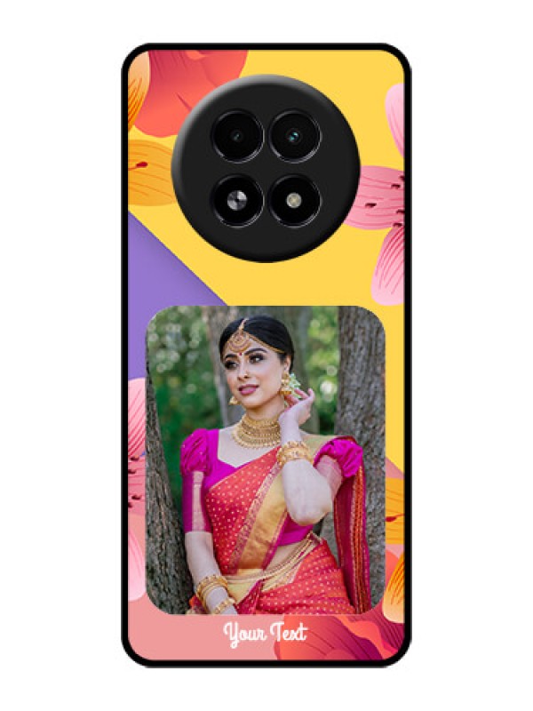 Custom Realme 13 5G Custom Glass Phone Case - 3 Image With Vintage Floral Design