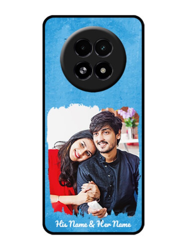 Custom Realme 13 5G Custom Glass Phone Case - Blue Color Vintage Design