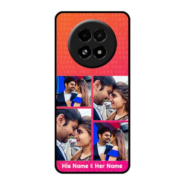 Realme 13 5G Custom Glass Phone Case - I Love You Pink Design