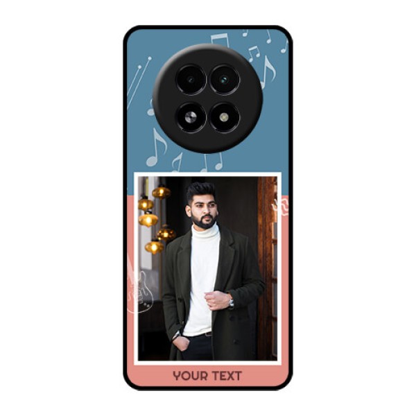 Realme 13 5G Custom Glass Phone Case - With Color Musical Note Design Realme 13 5G Custom Glass Phone Case - With Color Musical Note Design