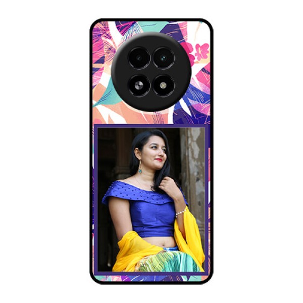 Realme 13 5G Custom Glass Phone Case - Abstract Floral Design