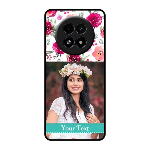Realme 13 5G Custom Glass Phone Case - Water Colors Floral Design