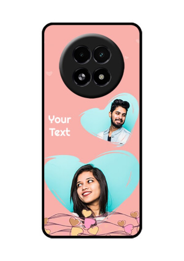 Realme 13 5G Custom Glass Phone Case - Love Doodle Design
