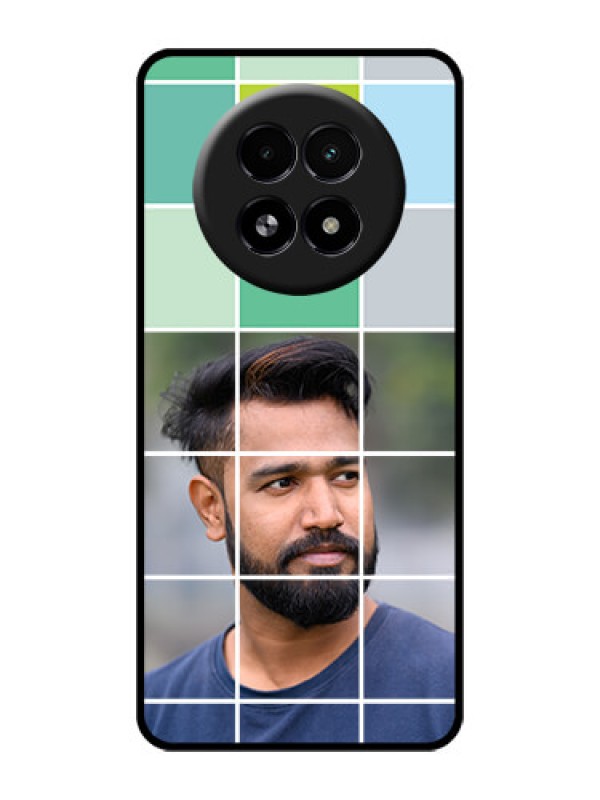 Custom Realme 13 5G Custom Glass Phone Case - With White Box Pattern